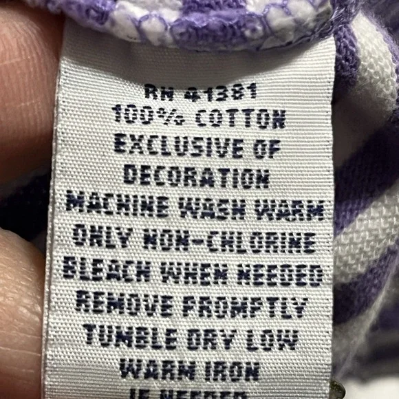 Polo Ralph Lauren Men's Polo Shirt Sz M Purple and White Striped Good Golf - Picture 10 of 11